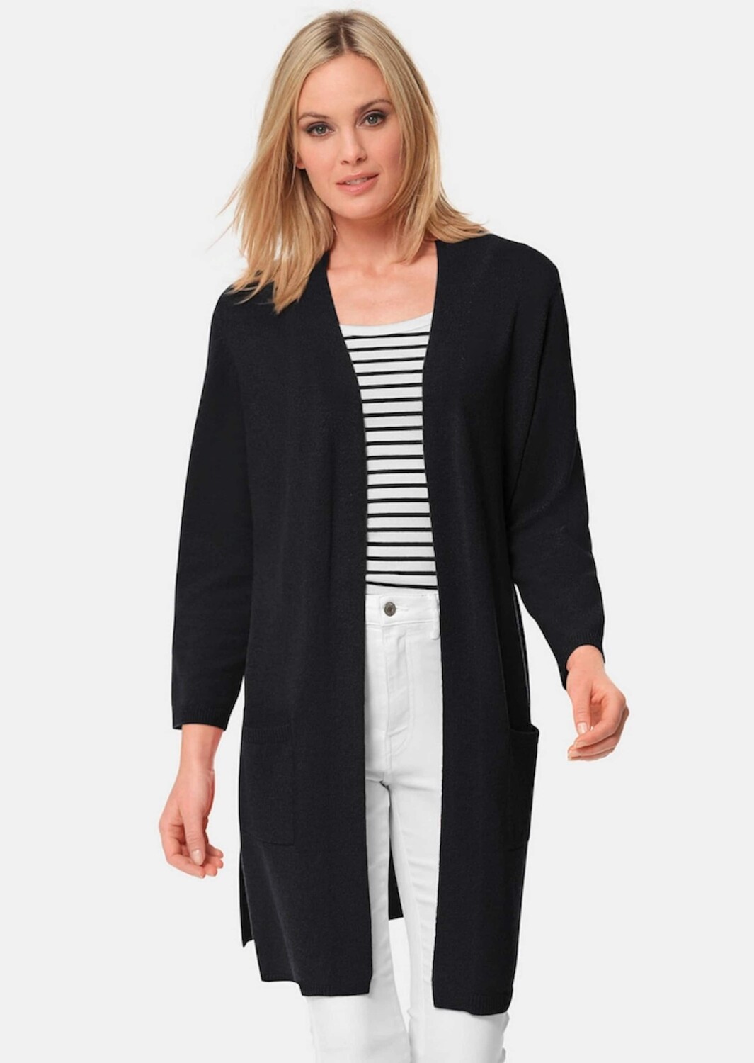

Кардиган GOLDNER Kaschmir Longstrickjacke, черный