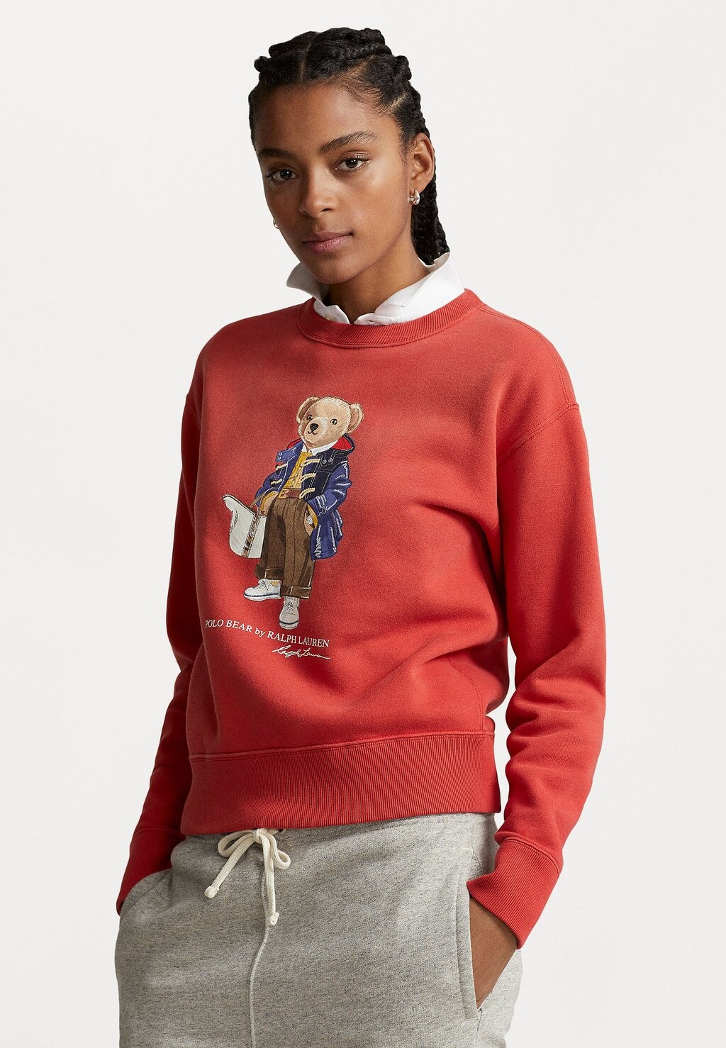 

Толстовка Polo Ralph Lauren Bear Long Sleeve, выцветший красный