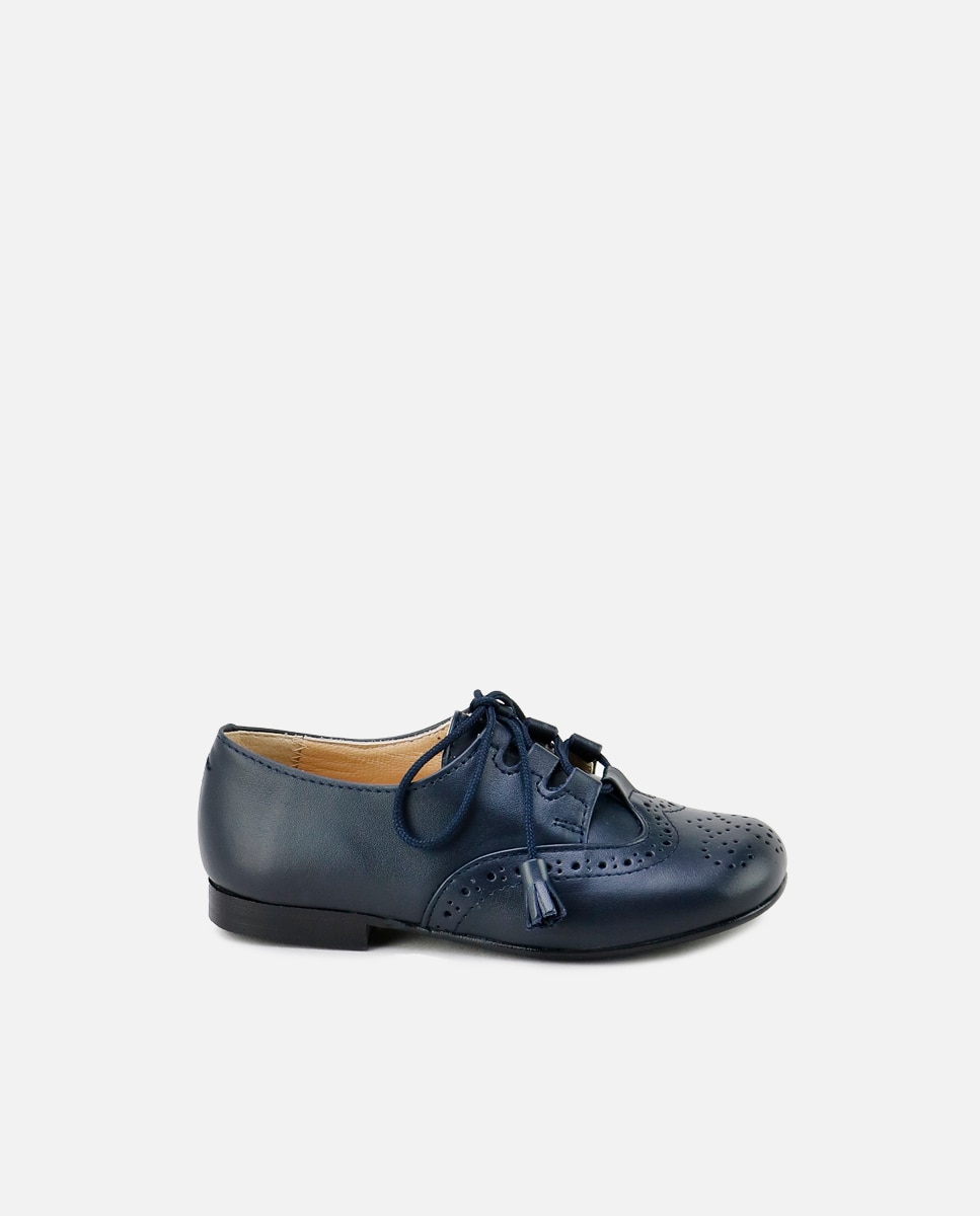 Классическая английская кожаная детская обувь Eli 1957, синий