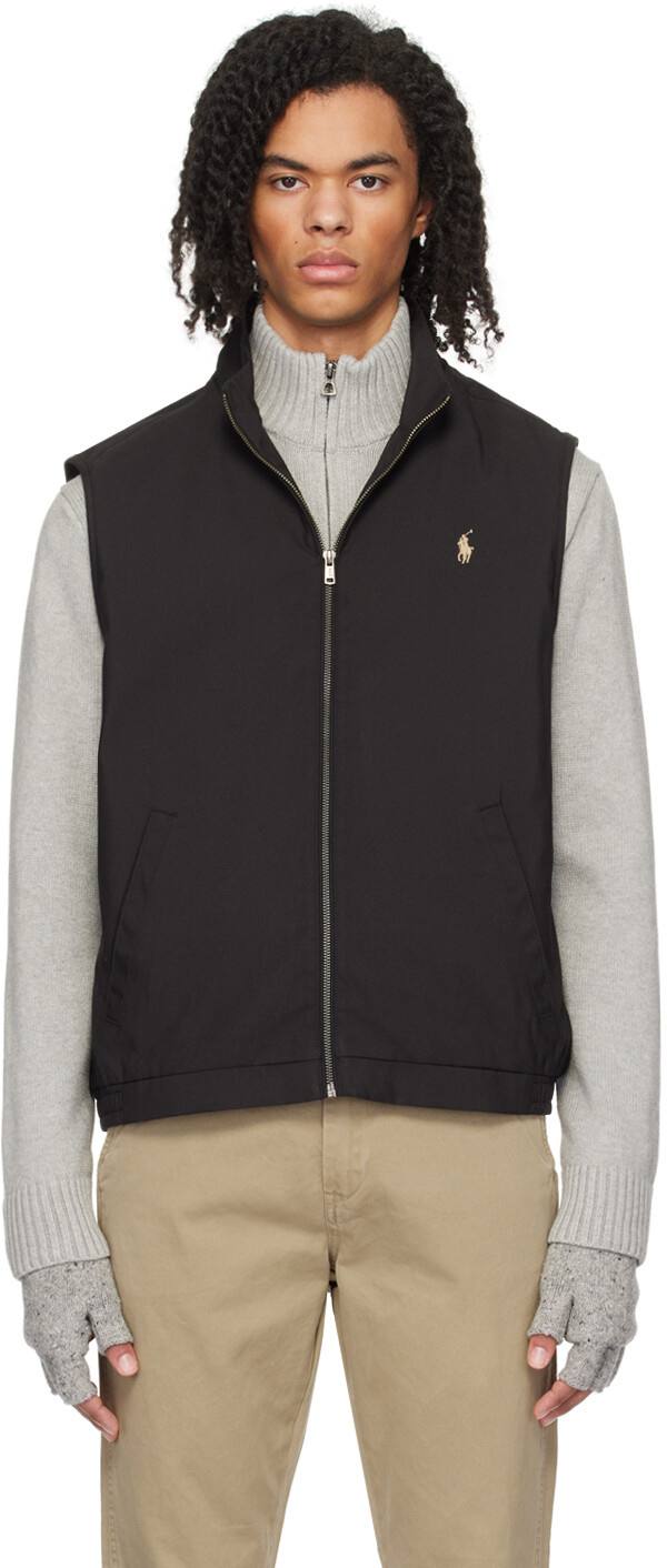 

Черный жилет с вышивкой Polo Ralph Lauren