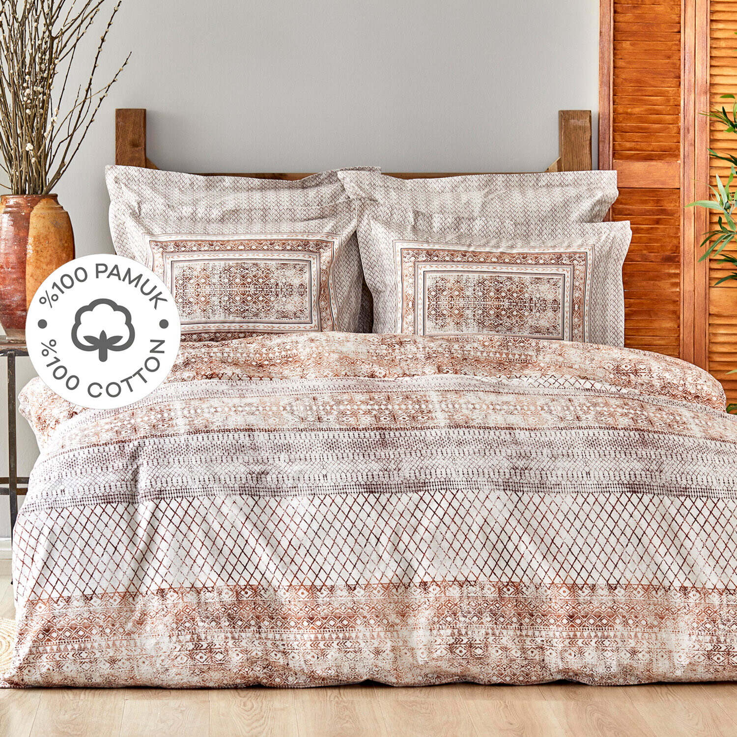 

Karaca Home Gianna Tile Комплект постельного белья из 100 % хлопка