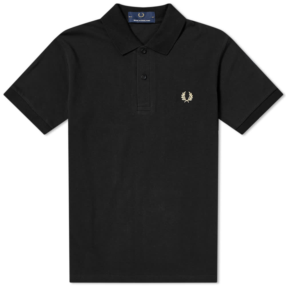 Однотонная футболка-поло Fred Perry Original, черный однотонная футболка поло fred perry original