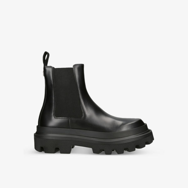 Трековые кожаные ботинки до щиколотки Dolce & Gabbana, черный