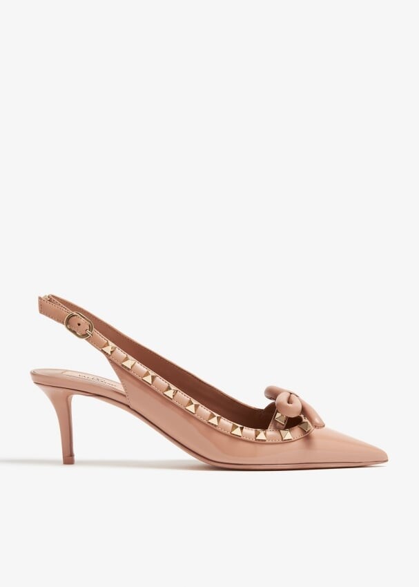 Туфли Valentino Garavani Rockstud Bow, розовый