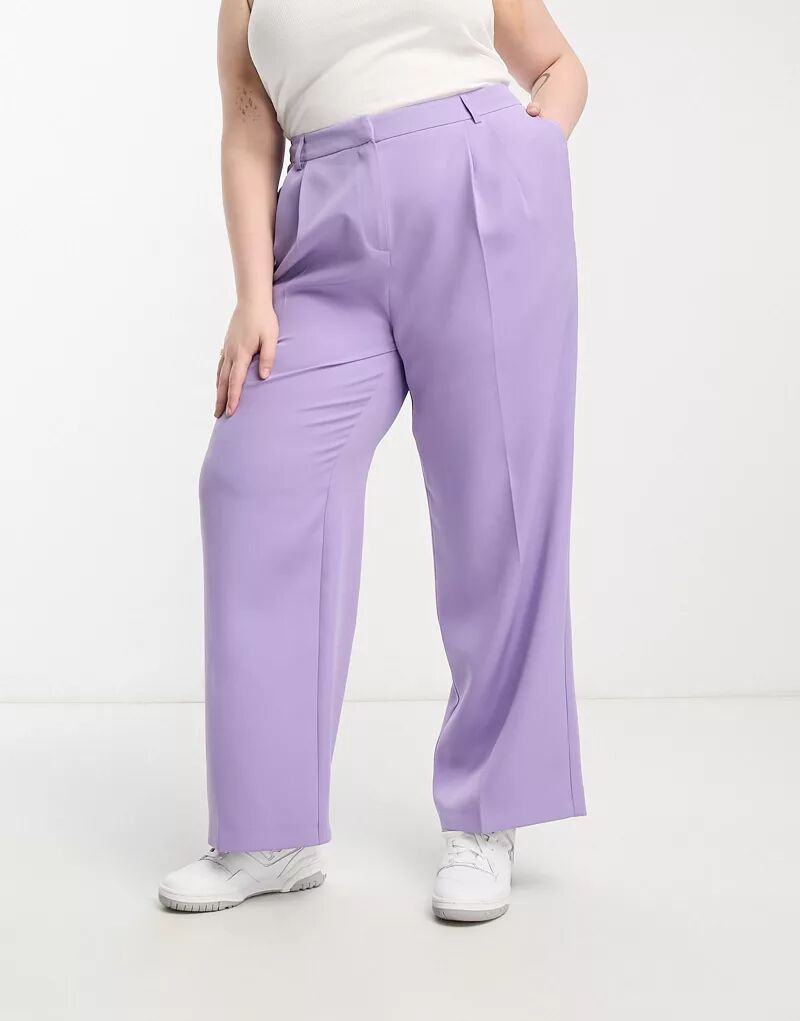 цена Yours – Элегантные брюки фиолетового цвета широкого кроя