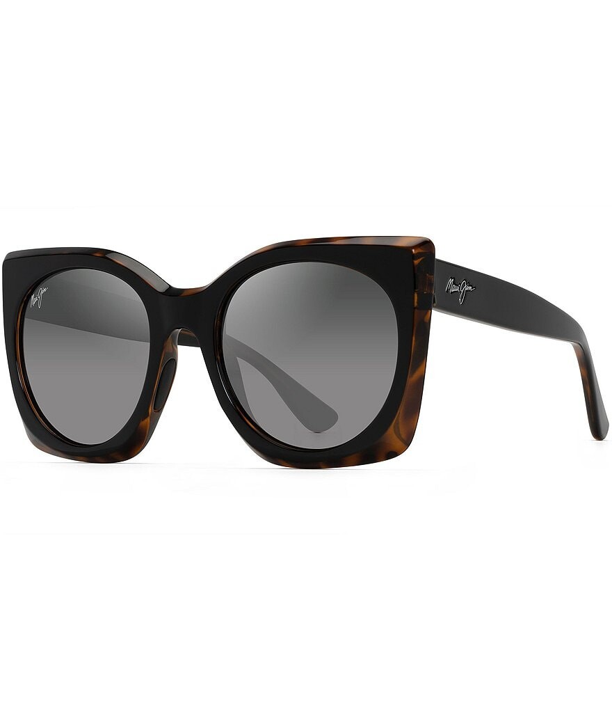 

Женские квадратные солнцезащитные очки Maui Jim Pakalana 52,5 мм, черный