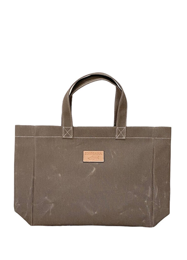 

Venezia mocha коричневая большая женская сумка через плечо из парусины Massana Bag