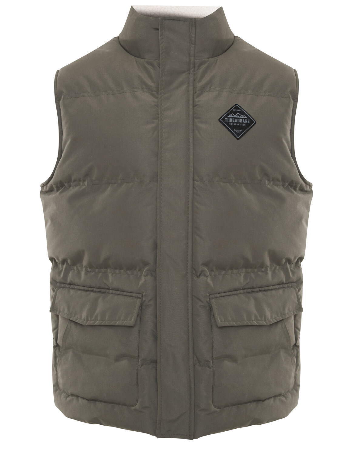 Утепленный жилет Threadbare Gilet Track, хаки утепленный жилет threadbare long thb maggie diamond quilted gilet бежевый