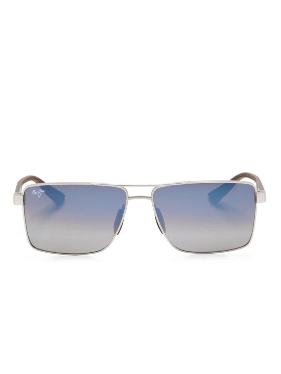 

Maui Jim солнцезащитные очки Piha в прямоугольной оправе, серебряный