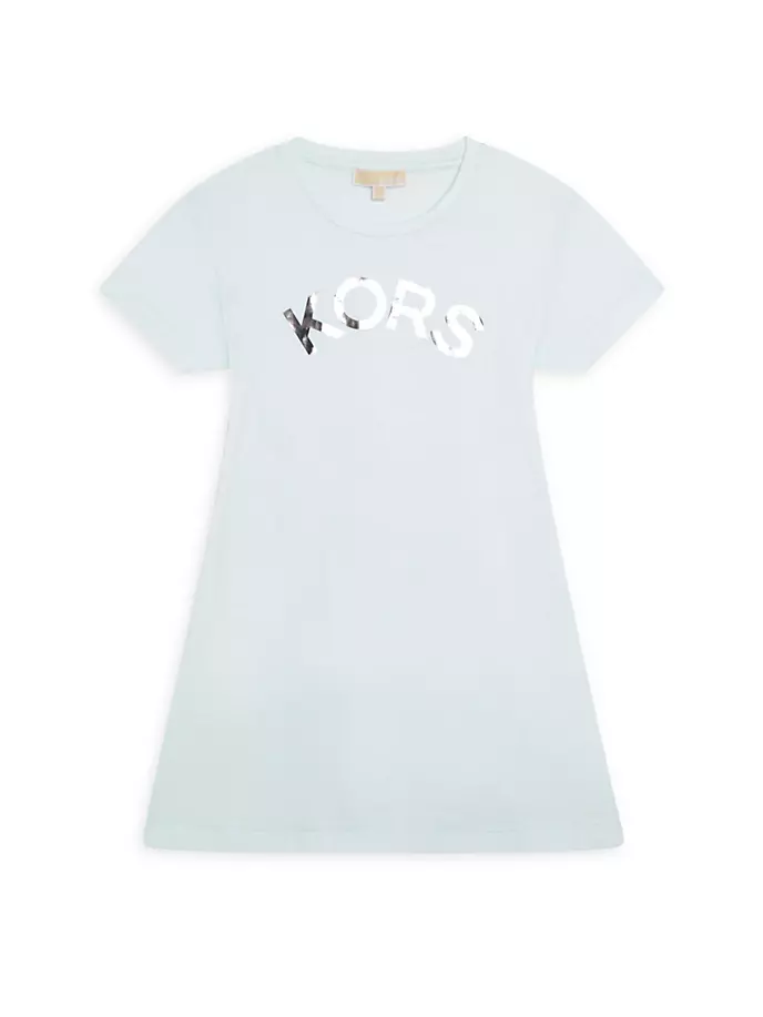

Платье-футболка Kors для маленьких девочек и девочек Michael Kors Kids, цвет pale aqua