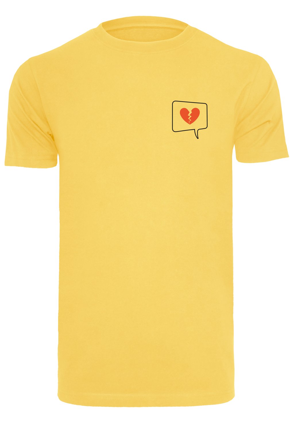 Футболка с принтом HEARTBREAK Merchcode, цвет taxi yellow