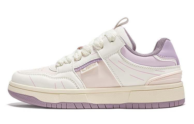 

Кроссовки Feiyue Skateboarding Shoes Women's Low-top, белый/фиолетовый