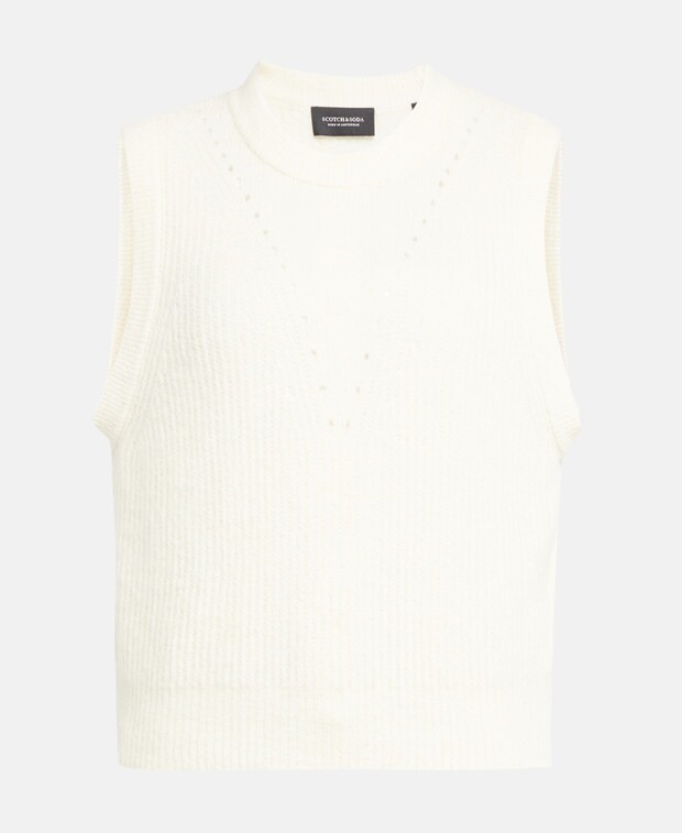 

Пуловер без рукавов Scotch & Soda, белый