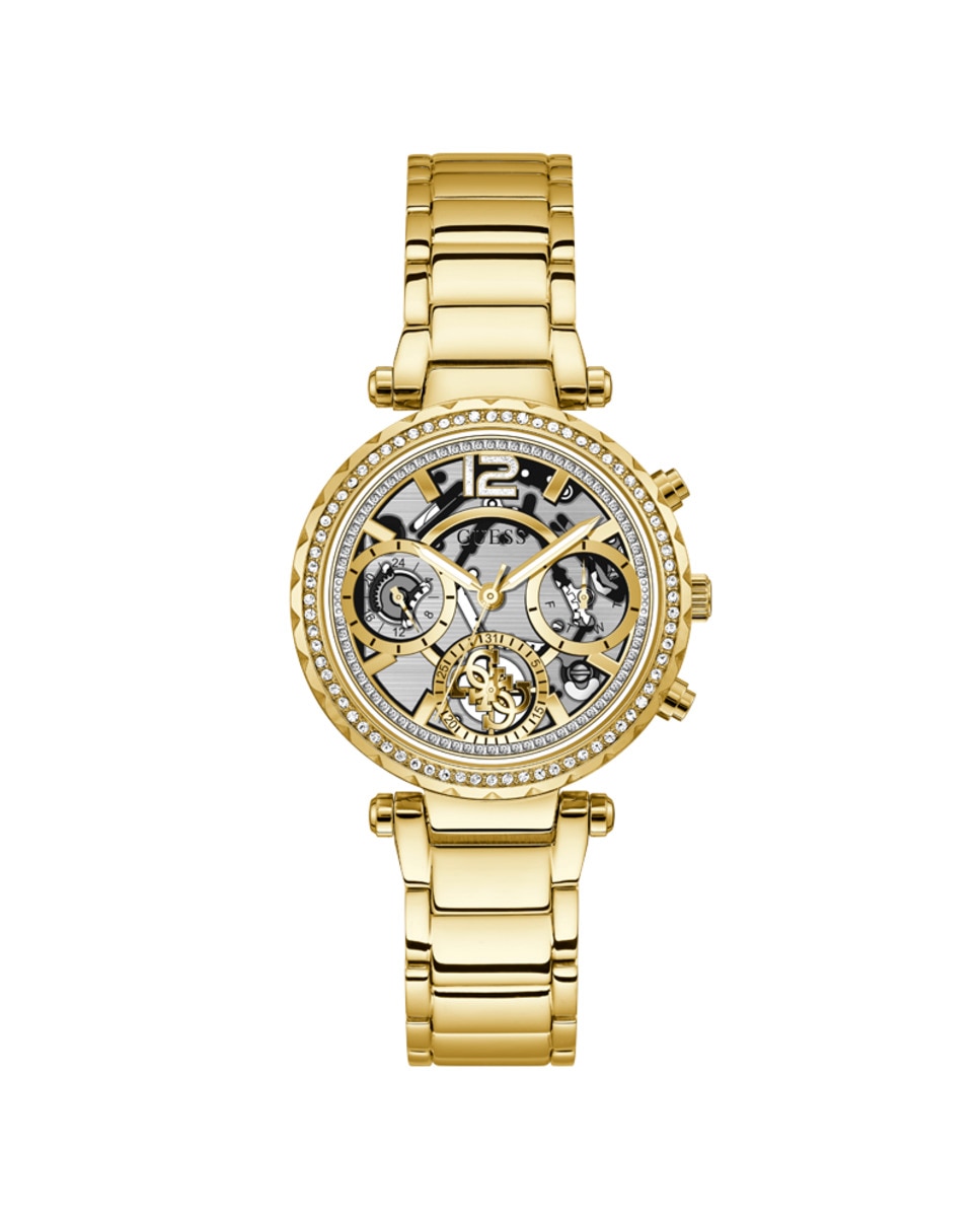 цена Женские часы Solstice GW0403L2 со стальным и золотым ремешком Guess, золотой