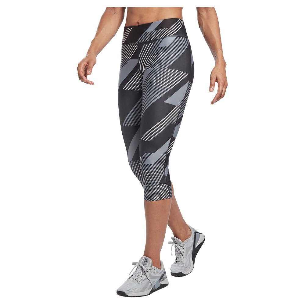 

Леггинсы Reebok Workout Ready Printed, серый