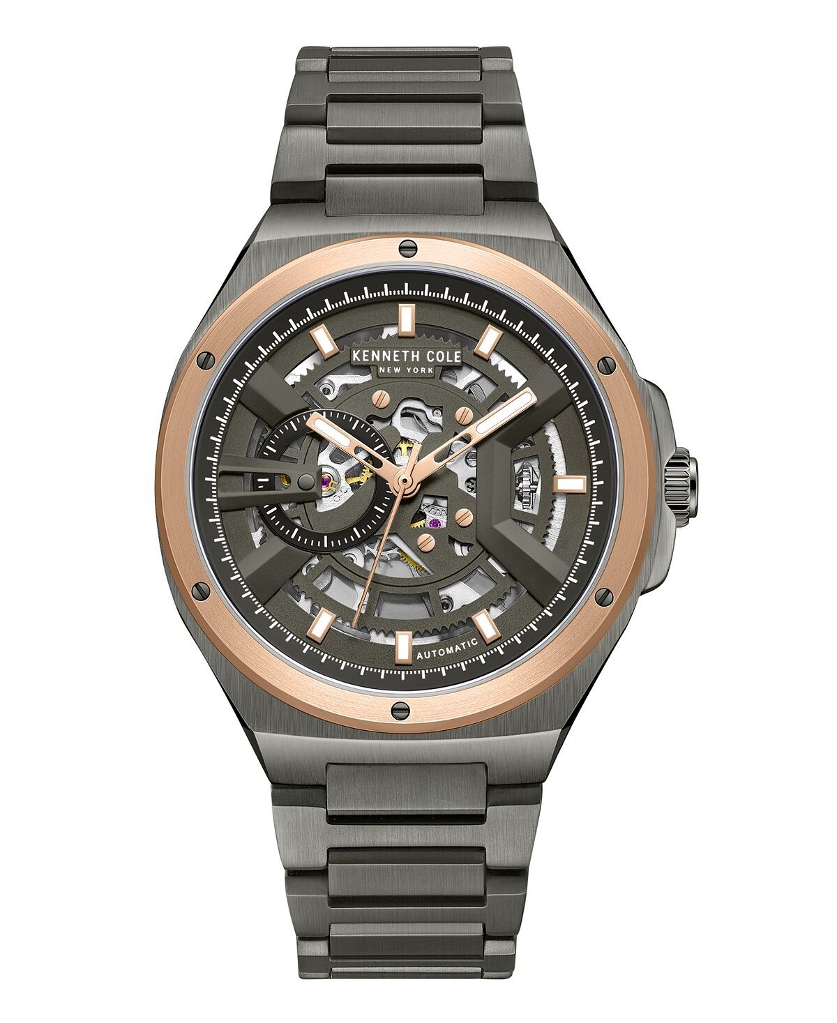 

Мужские автоматические часы из бронзы из нержавеющей стали 43,5 мм Kenneth Cole New York