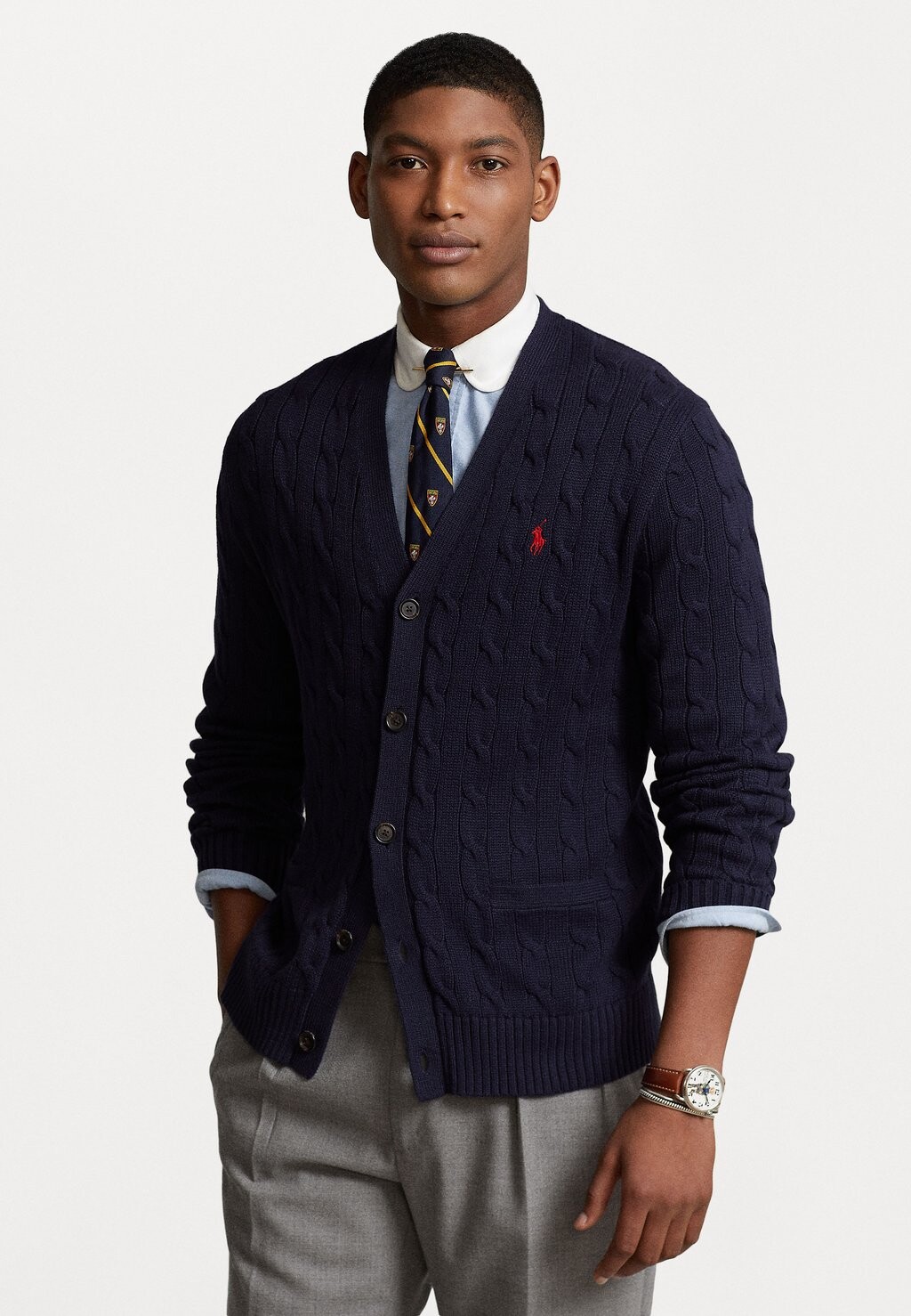 

Кардиган ДЛИННЫЙ РУКАВ Polo Ralph Lauren, охотничий темно-синий