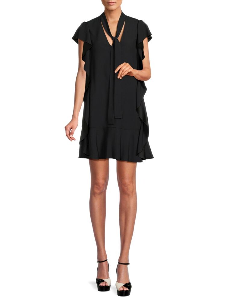 

Мини-платье с рюшами Redvalentino, черный