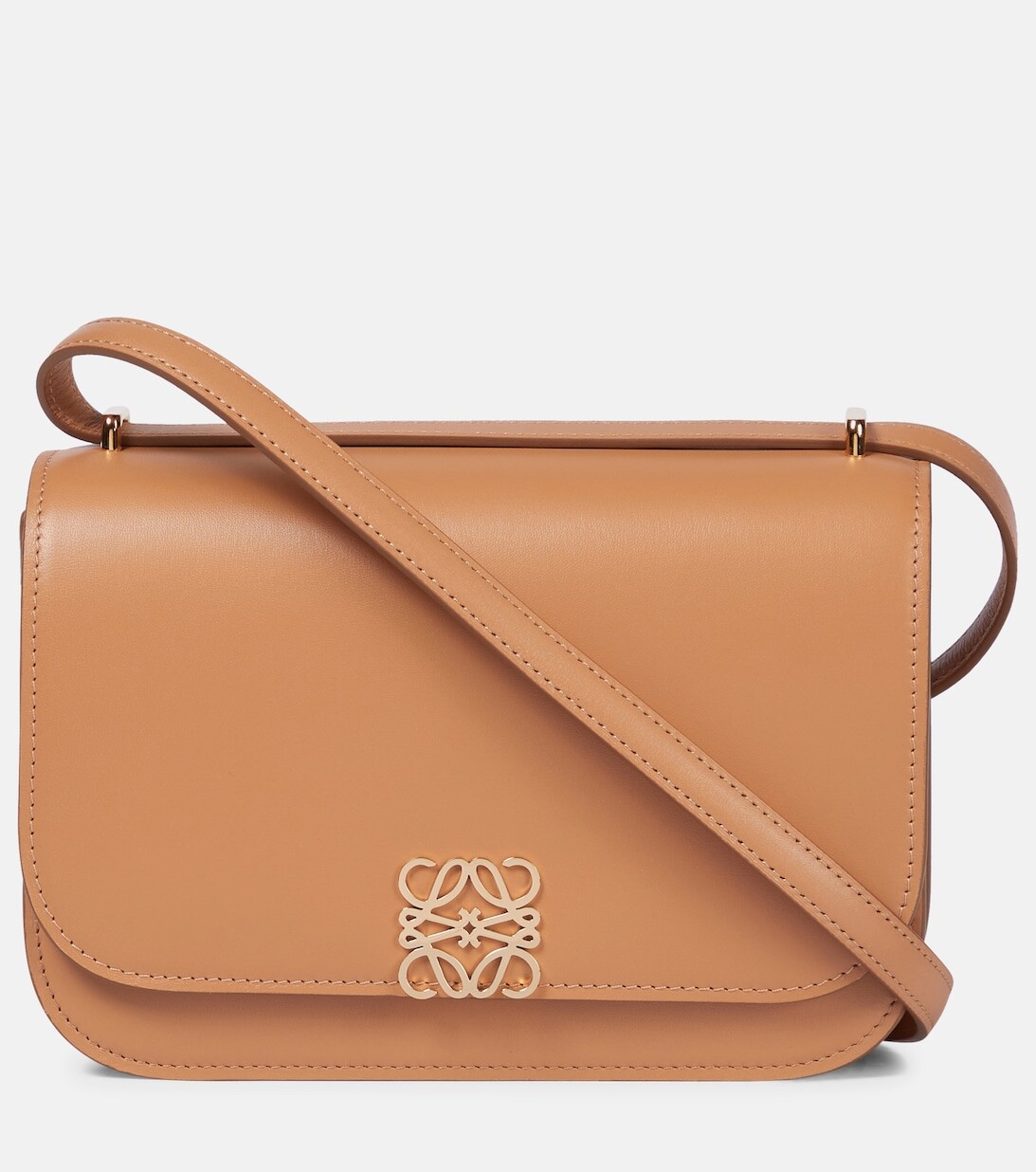 

Маленькая кожаная сумка через плечо Goya Loewe, коричневый