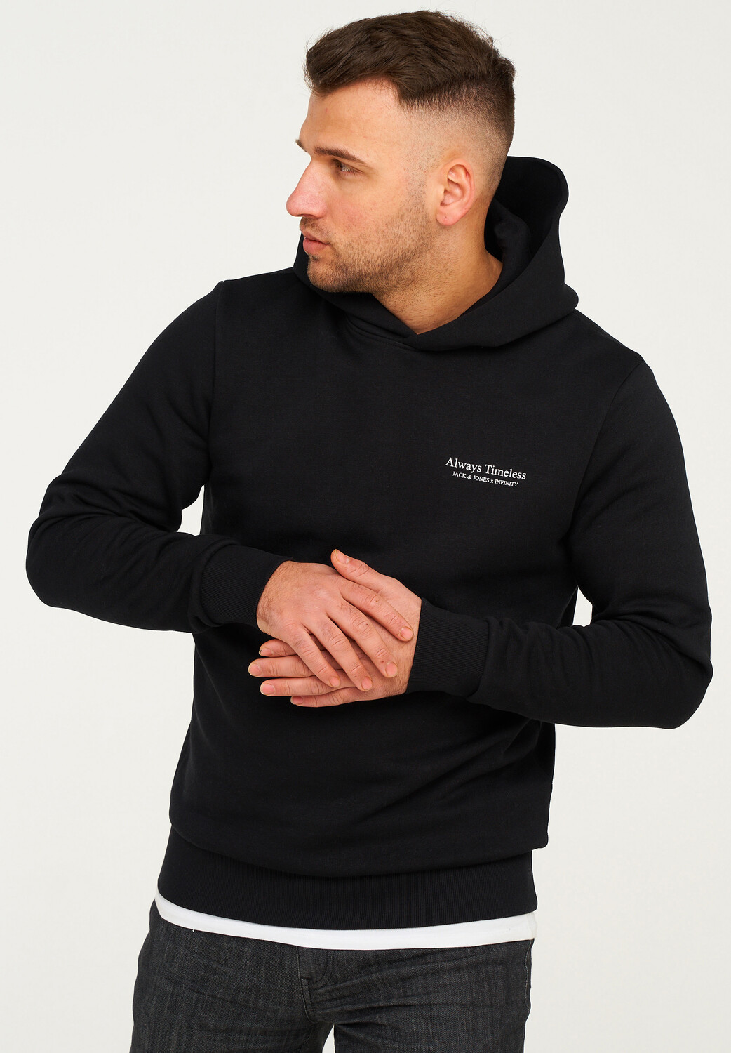 Толстовка Jack & Jones Kapuzenpullover KIMO SWEAT HOOD, черный худи zanerobe lowgo hood sweat