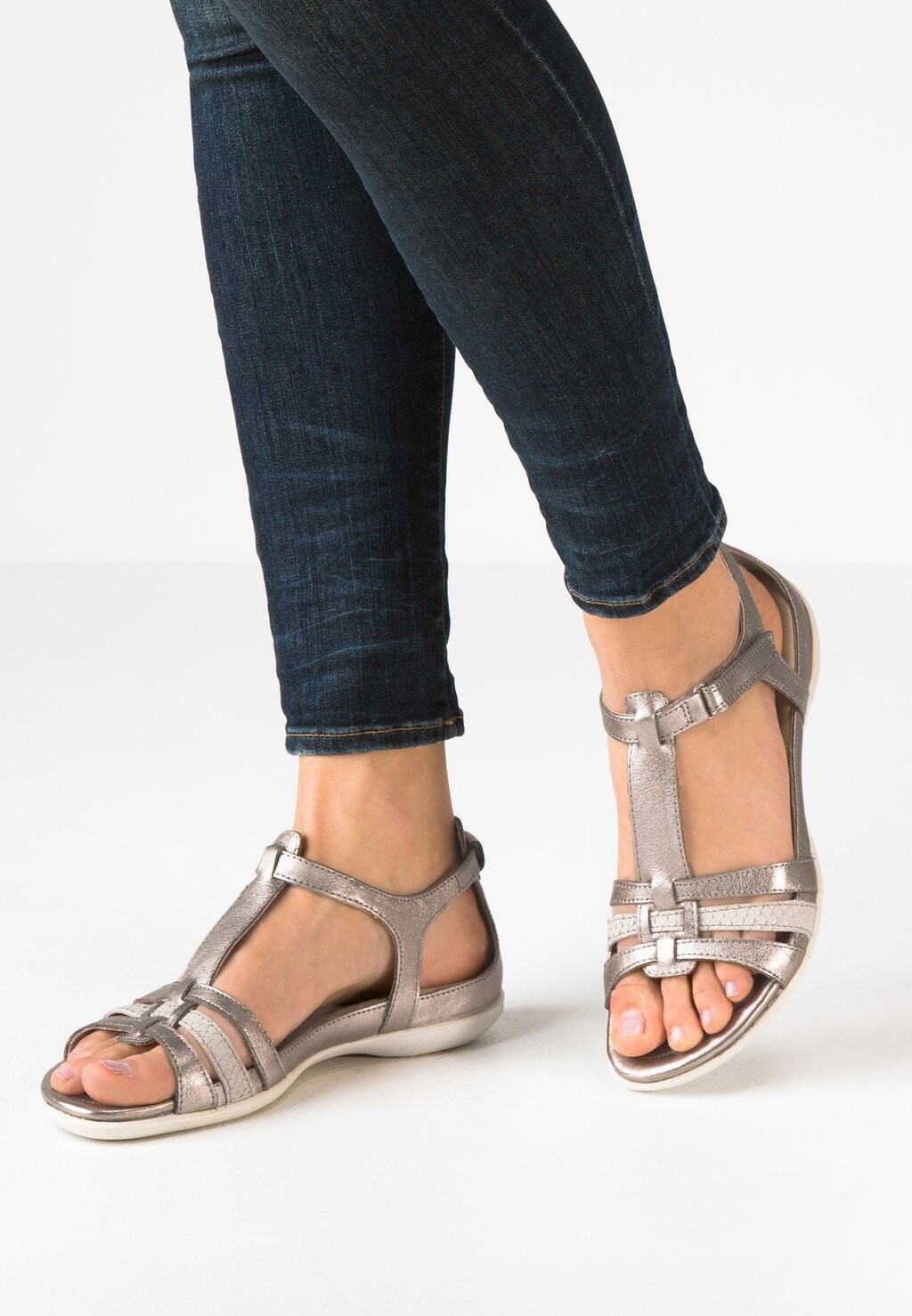 

Сандалии Flash ECCO, цвет warm grey metallic/moon rock