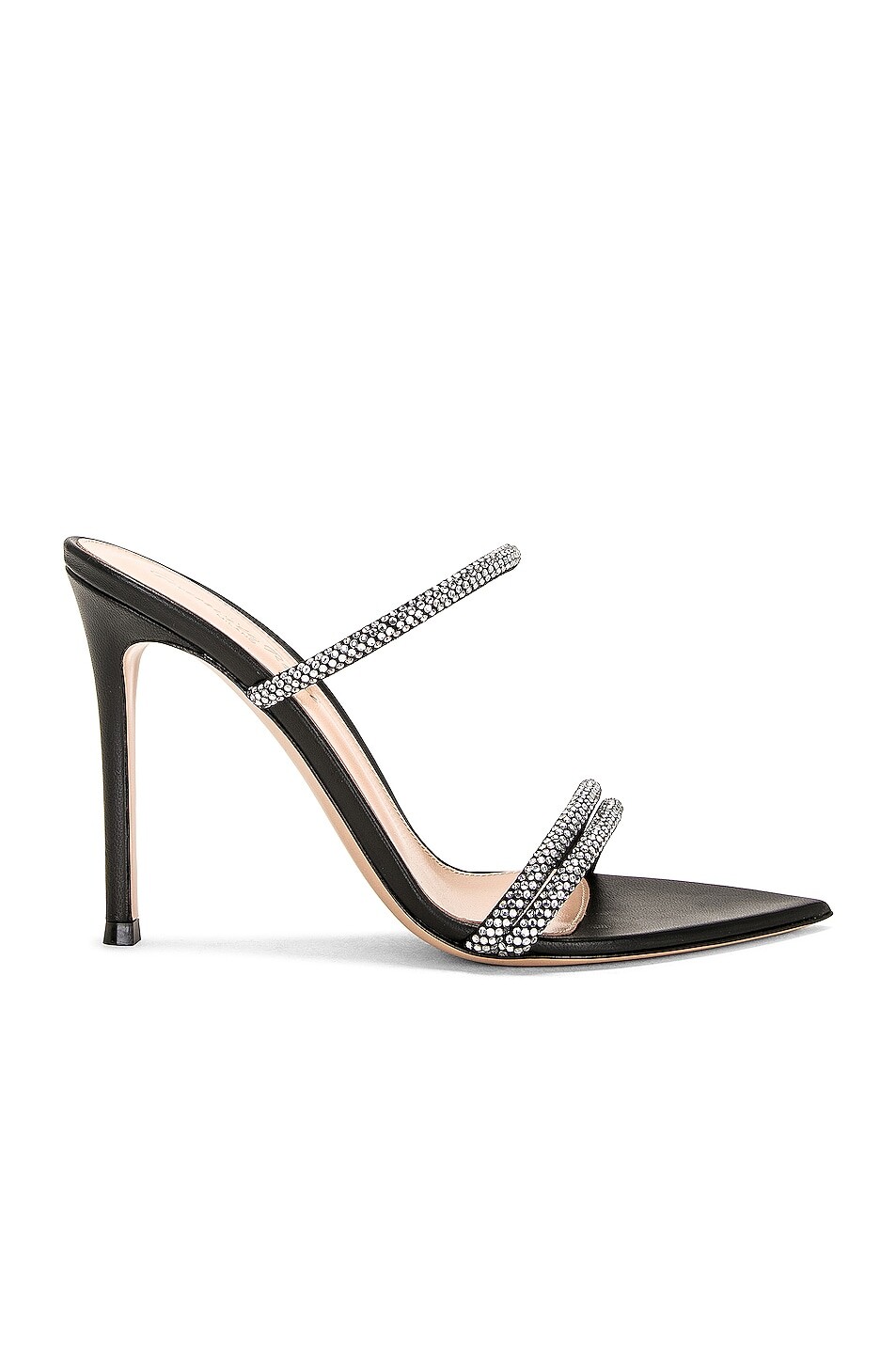 

Сандалии Gianvito Rossi Cannes, цвет Black & Crystal