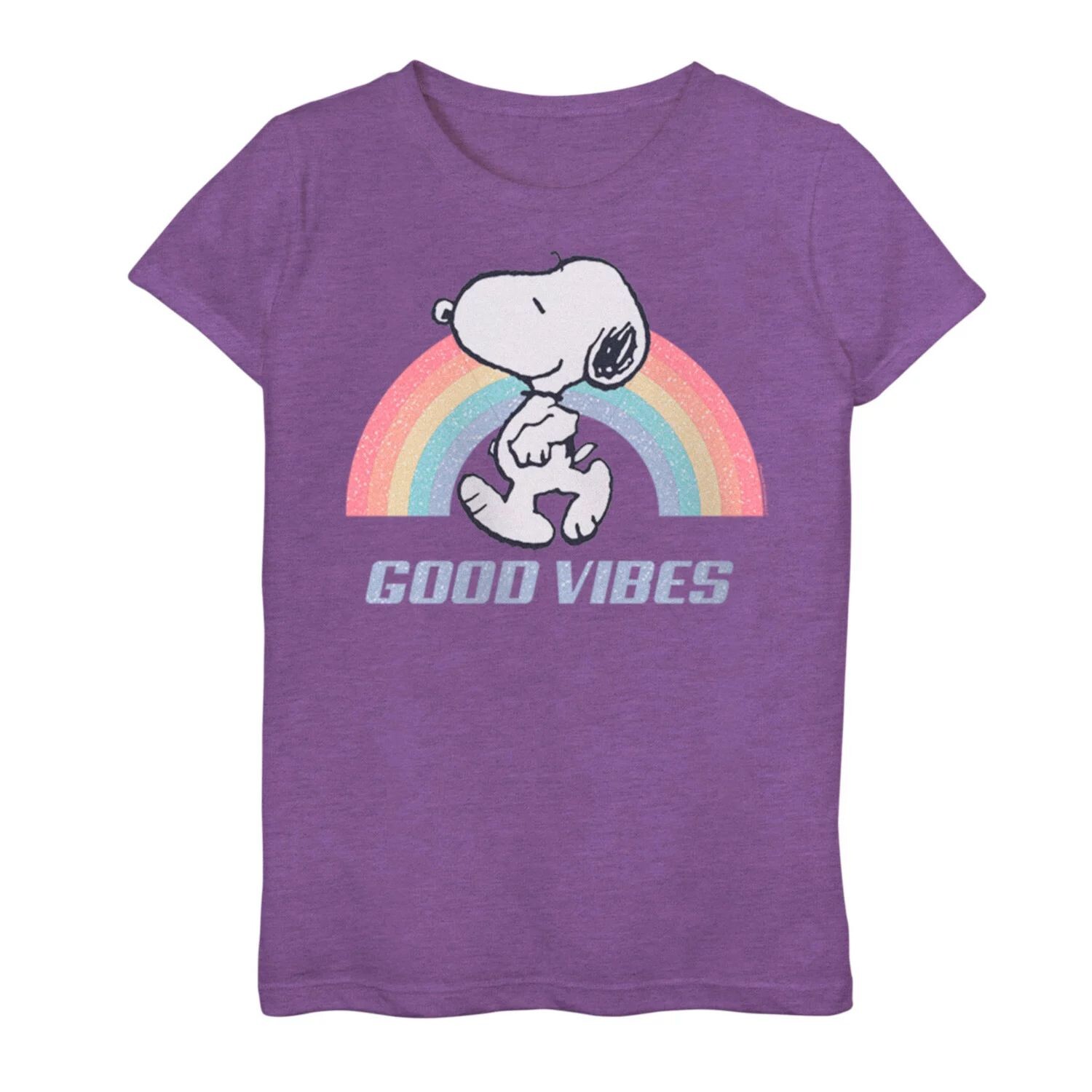 

Футболка с рисунком Peanuts Rainbow Good Vibes для девочек 7–16 лет Licensed Character