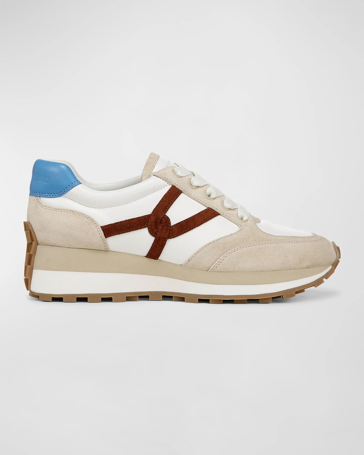 

Кроссовки Valentina из смешанной кожи в стиле ретро Veronica Beard, цвет White/Red/Blue