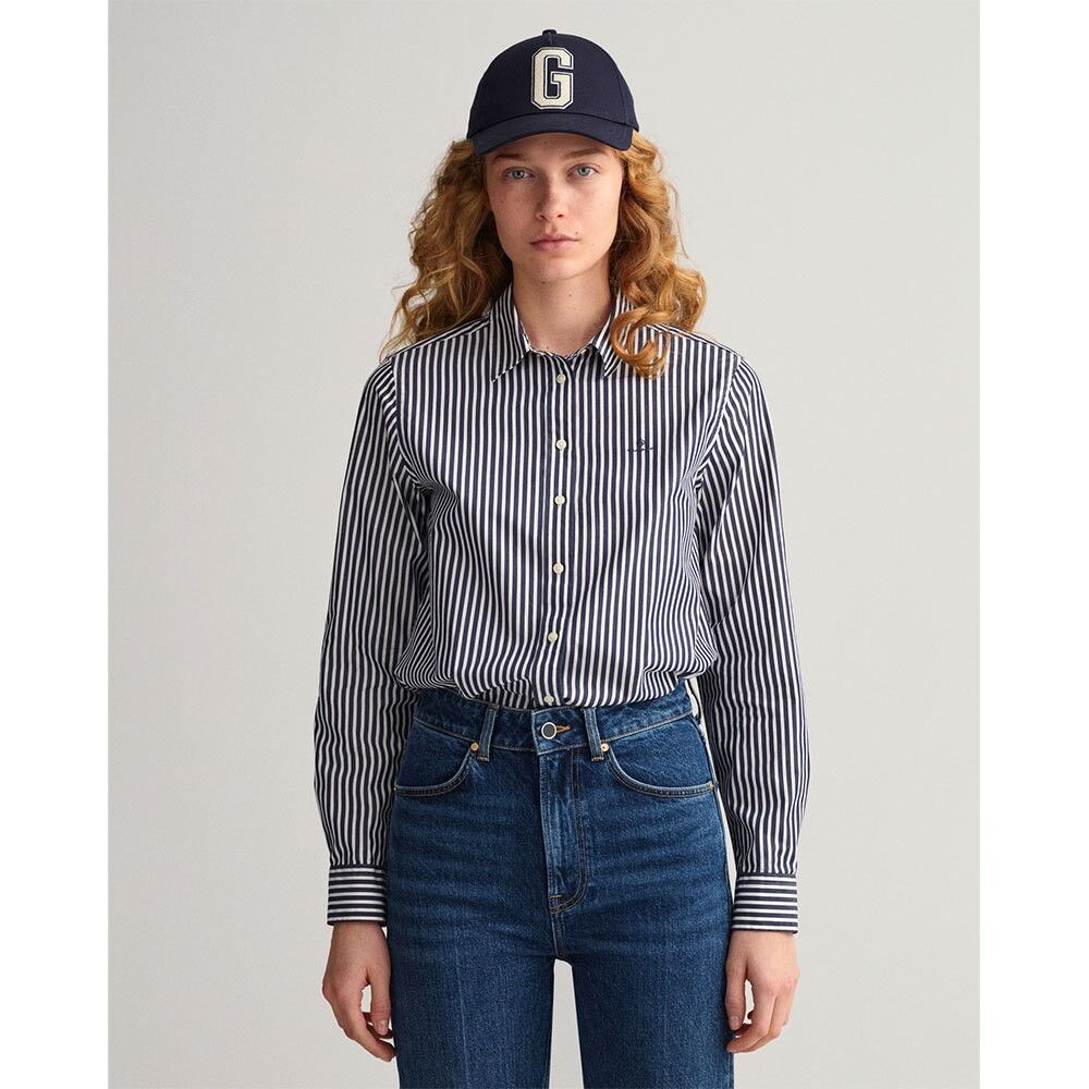 

Рубашка Gant Reg Broadcloth Striped, синий
