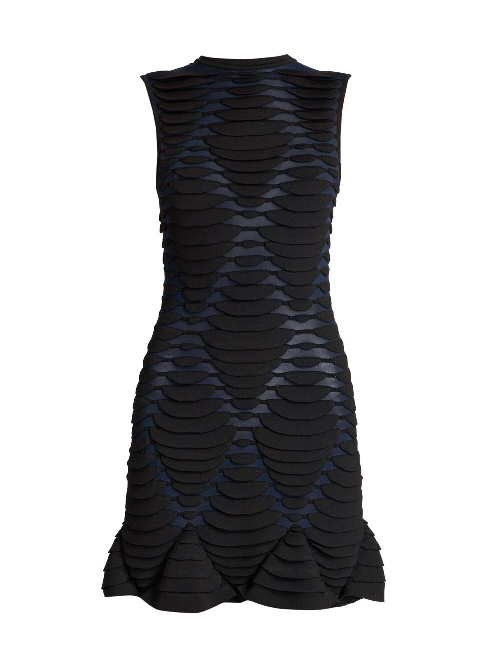 

Плиссированное мини-платье без рукавов Alaïa, черный