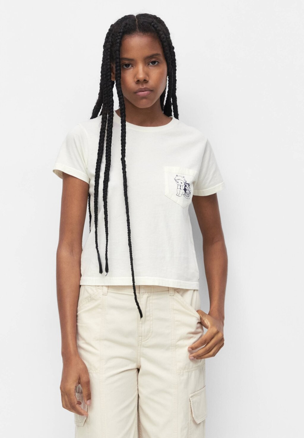

Футболка с принтом PULL&BEAR, бежевый