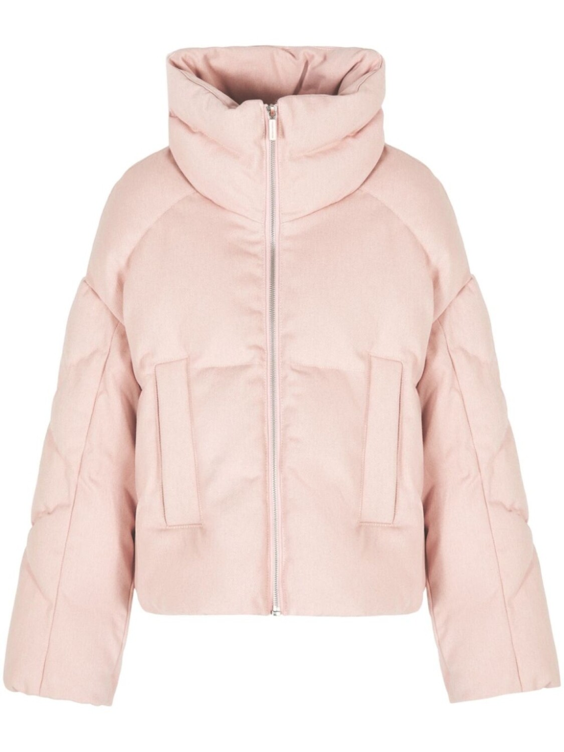

Пуховик с высоким воротником Armani Exchange, розовый