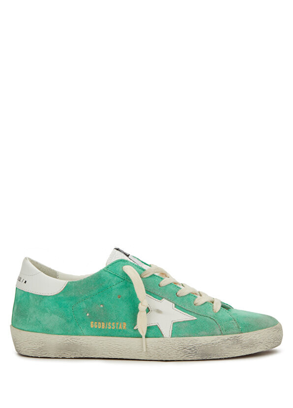 

Зеленые женские кроссовки superstar Golden Goose