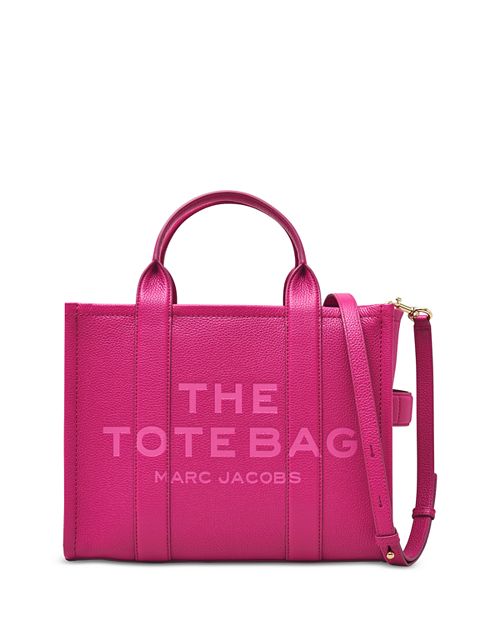 Кожаная большая сумка среднего размера MARC JACOBS, цвет Pink большая холщовая сумка среднего размера marc jacobs зеленый