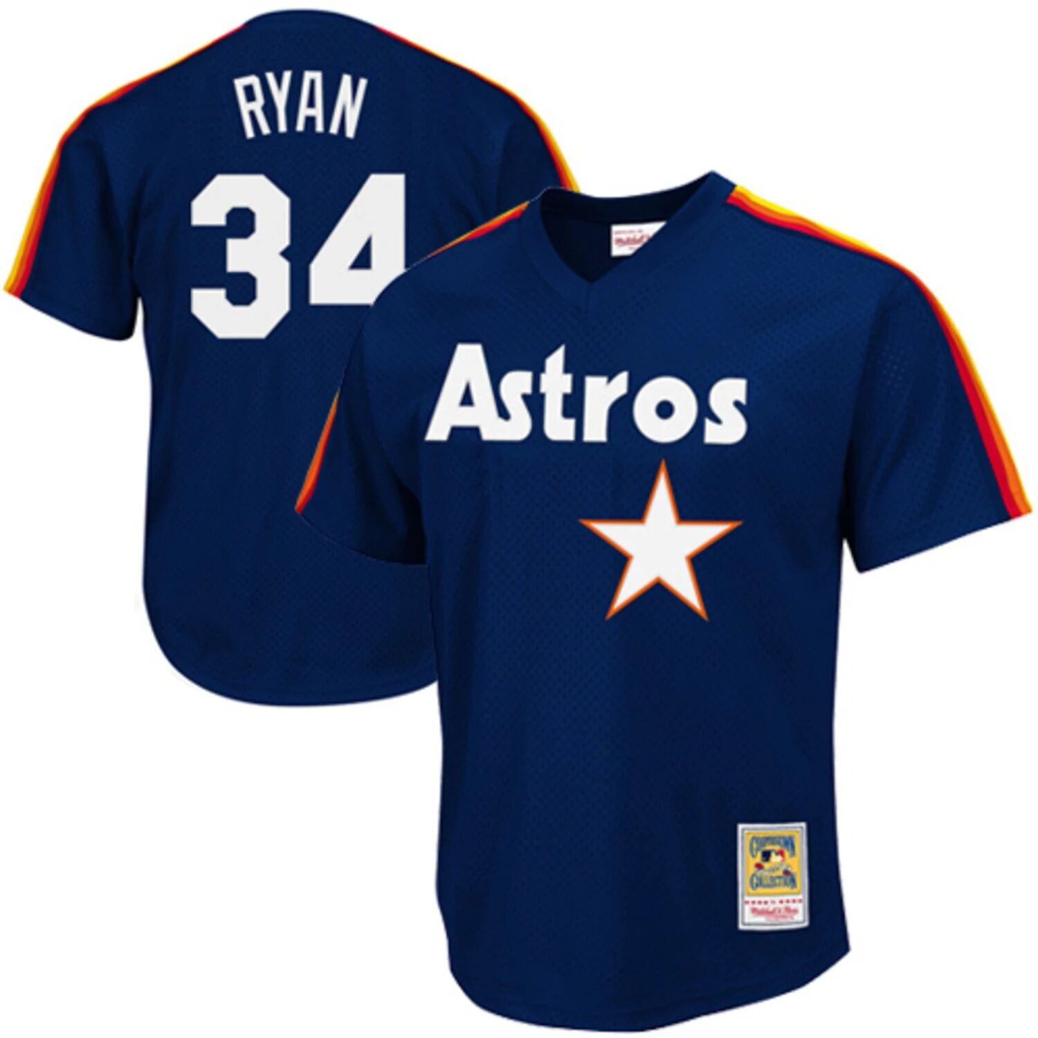 

Мужской тренировочный трикотаж Mitchell & Ness Nolan Ryan Navy Houston Astros 1988 Authentic Cooperstown Collection