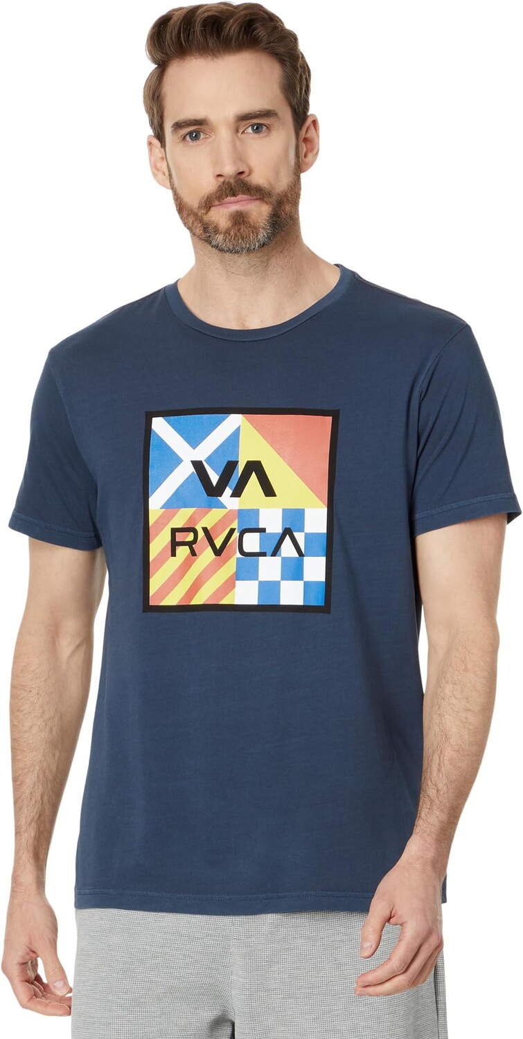 

Футболка RVCA VA All The Way Short Sleeve Tee, цвет Moody Blue