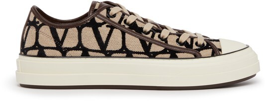 

Кроссовки из иконографической ткани Valentino Garavani