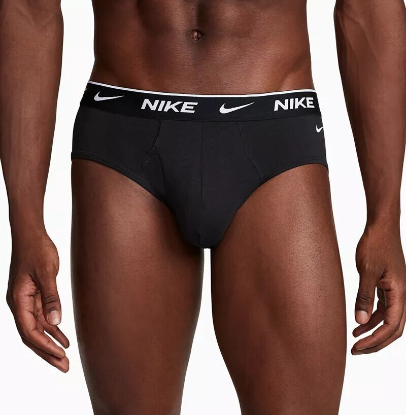 

Мужские хлопковые эластичные трусы Nike Dri-FIT Essential — 3 пары, черный