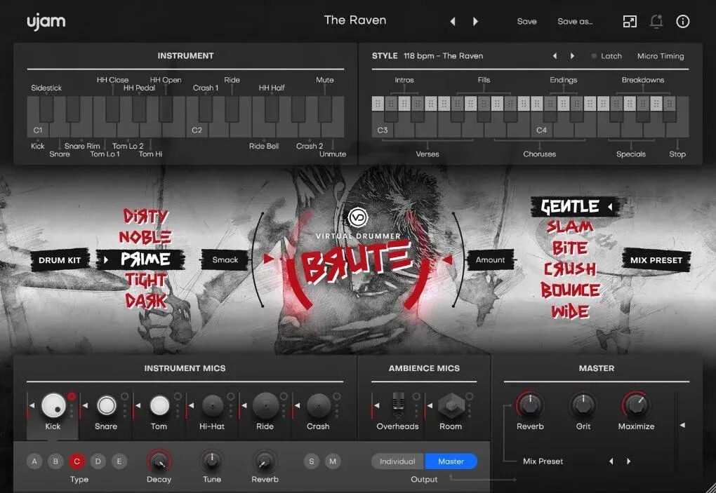 

Программное обеспечение UJAM Virtual Drummer Brute