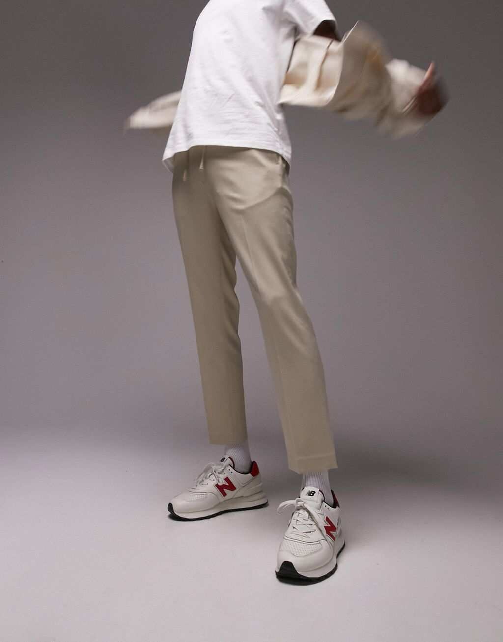 

Элегантные брюки скинни с эластичным поясом Topman