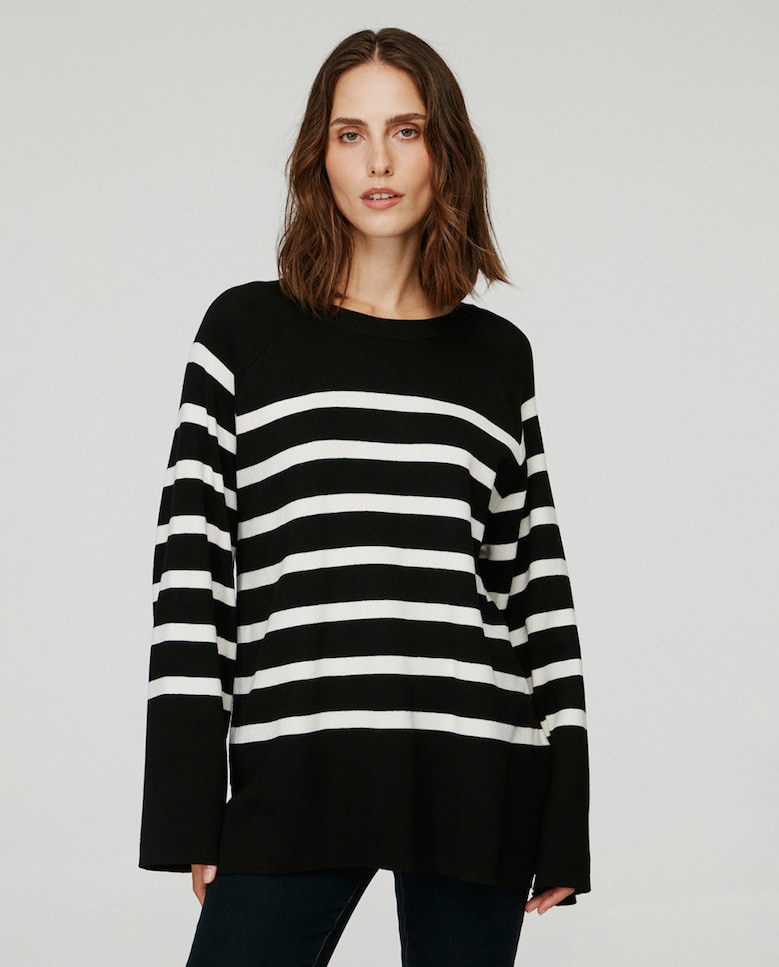 Женский свитер с длинным рукавом Object, черный цена и фото