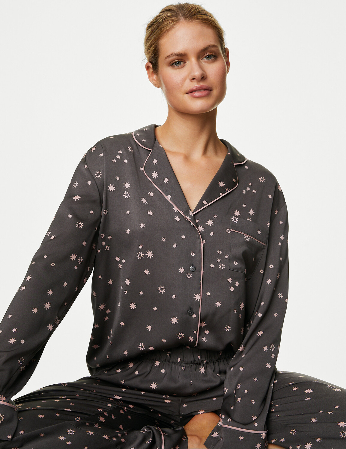 

Пижамный комплект Dream Satin со звездным принтом Marks & Spencer