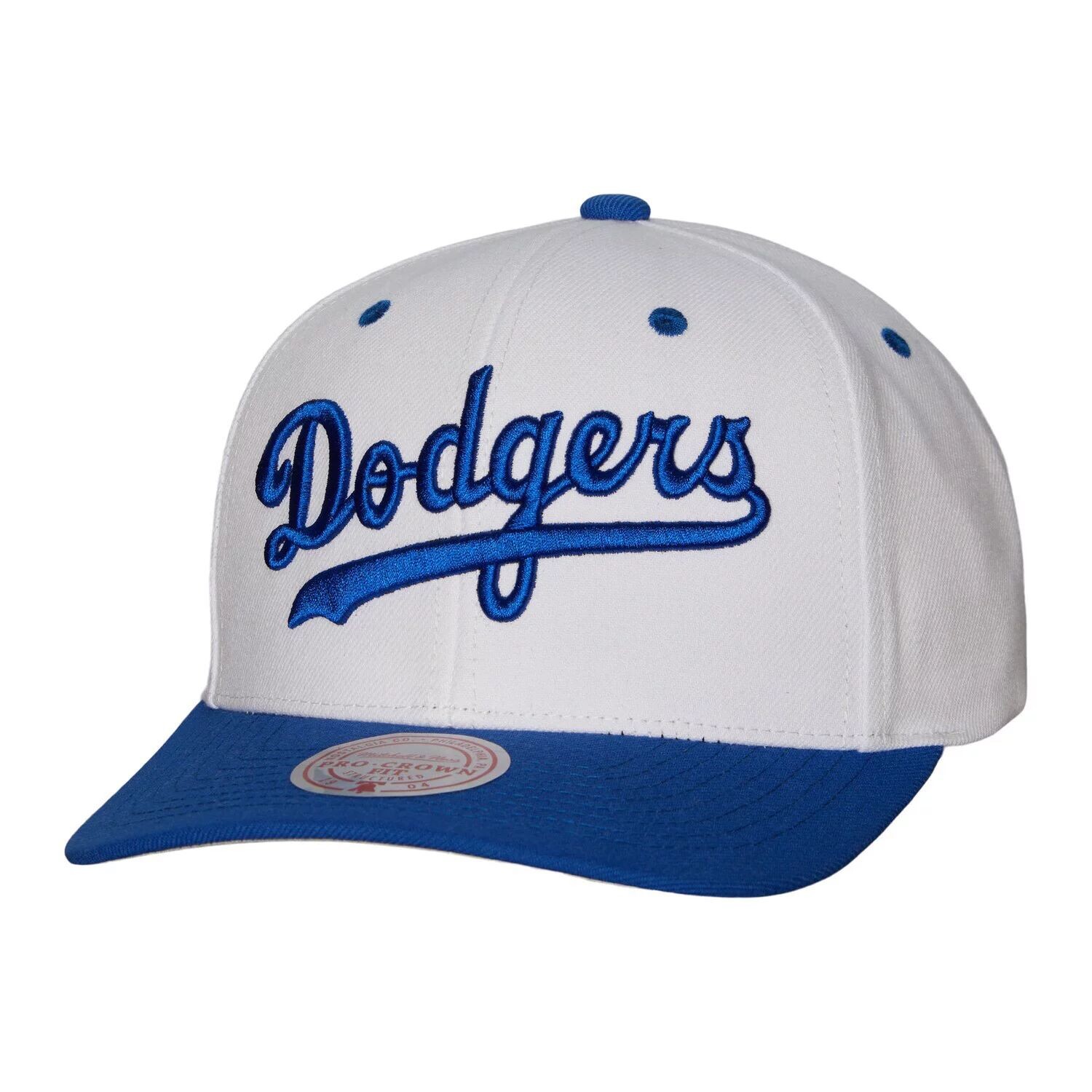 

Мужская белая кепка Mitchell & Ness Los Angeles Dodgers Cooperstown Collection Pro Crown Snapback