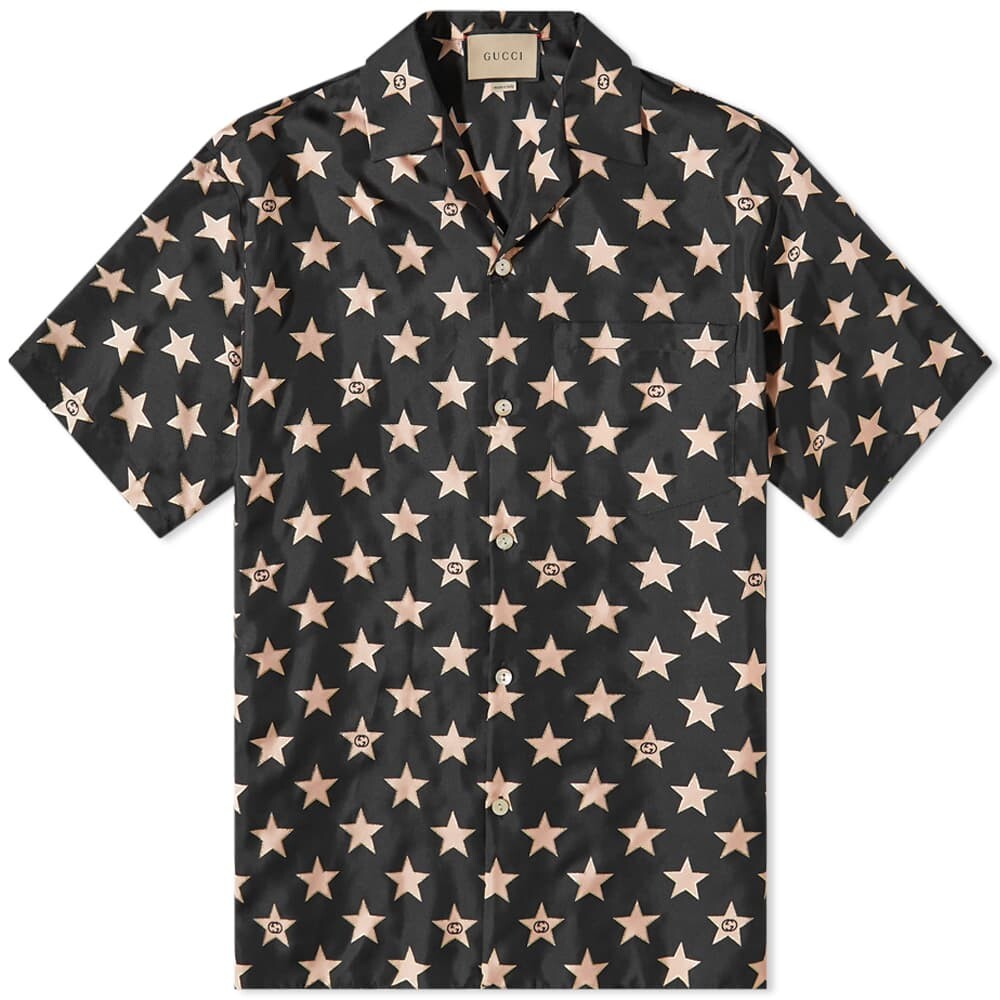 

Рубашка Gucci Star All Over Vacation, черный