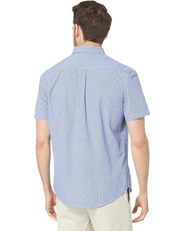 

Рубашка U.S. POLO ASSN. Short Sleeve CVC Yarn-Dye Poplin Woven Shirt, цвет Blue Raft