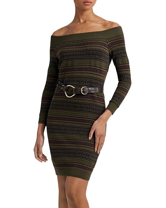 

Платье-свитер с открытыми плечами Fair Isle Ralph Lauren