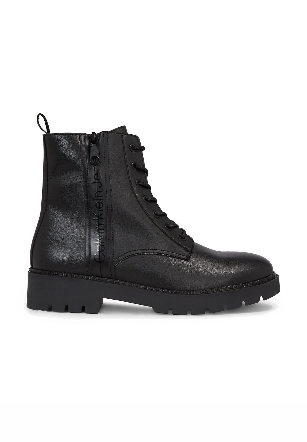 

Ботильоны на шнуровке COMBAT MID LTH Calvin Klein Jeans, черный в крапинку