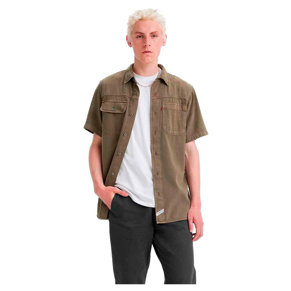 

Рубашка с коротким рукавом Levi's Auburn Worker, коричневый