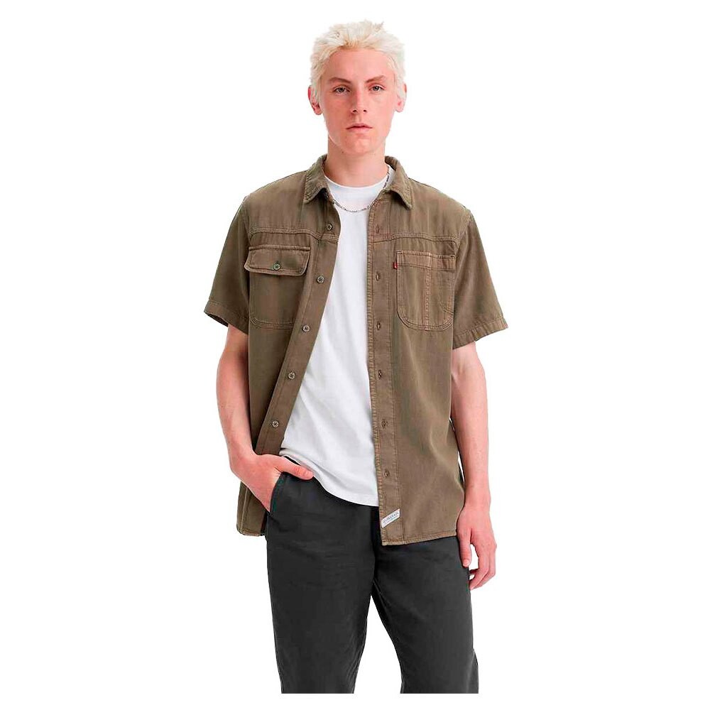 Рубашка с коротким рукавом Levi's Auburn Worker, коричневый рубашка auburn worker levi s цвет linde chambray