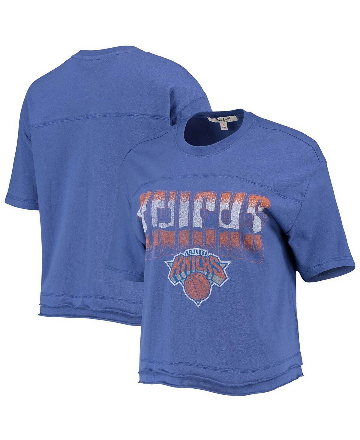 

Синий женский укороченный топ с градиентом New York Knicks Junk Food, синий